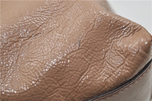 Authentic GUCCI SOHO Tassel Chain Shoulder Tote Bag PVC 308982 Beige Pink 0472E