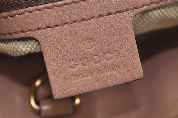 Authentic GUCCI SOHO Tassel Chain Shoulder Tote Bag PVC 308982 Beige Pink 0472E