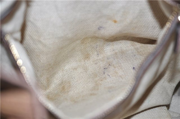 Authentic GUCCI SOHO Tassel Chain Shoulder Tote Bag PVC 308982 Beige Pink 0472E