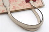 Authentic GUCCI GG Ribbon Herbarium Tote Bag Canvas Leather 432684 Ivory 0473E