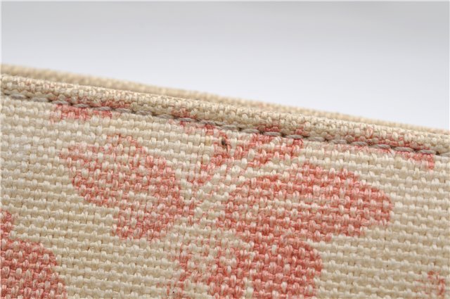 Authentic GUCCI GG Ribbon Herbarium Tote Bag Canvas Leather 432684 Ivory 0473E