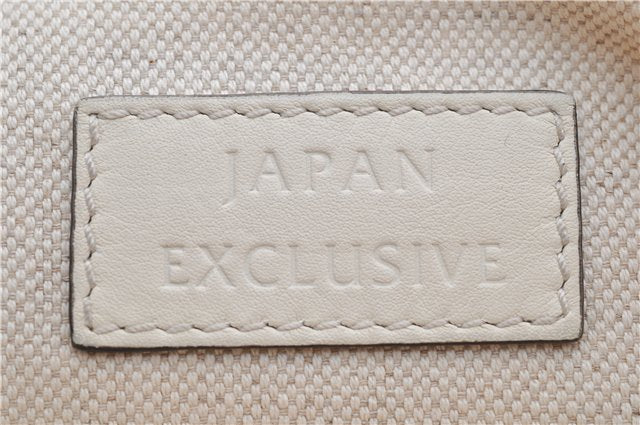 Authentic GUCCI GG Ribbon Herbarium Tote Bag Canvas Leather 432684 Ivory 0473E