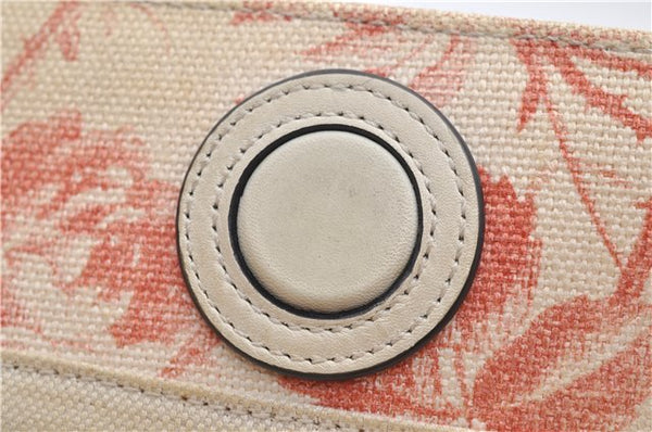 Authentic GUCCI GG Ribbon Herbarium Tote Bag Canvas Leather 432684 Ivory 0473E