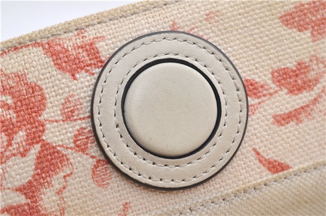 Authentic GUCCI GG Ribbon Herbarium Tote Bag Canvas Leather 432684 Ivory 0473E