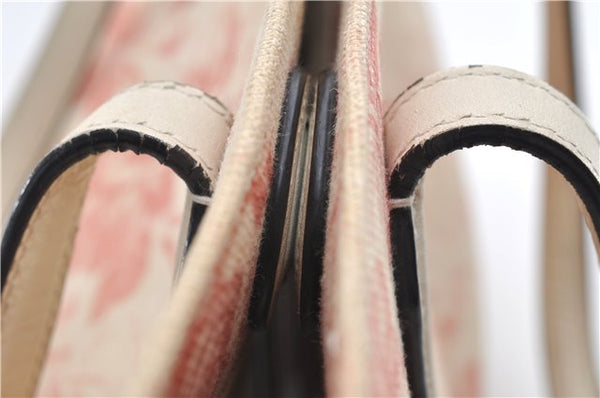 Authentic GUCCI GG Ribbon Herbarium Tote Bag Canvas Leather 432684 Ivory 0473E