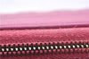 Authentic CHANEL Lamb Skin Turnlock Motif Matelasse Long Wallet Pink CC 0475F