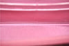 Authentic CHANEL Lamb Skin Turnlock Motif Matelasse Long Wallet Pink CC 0475F