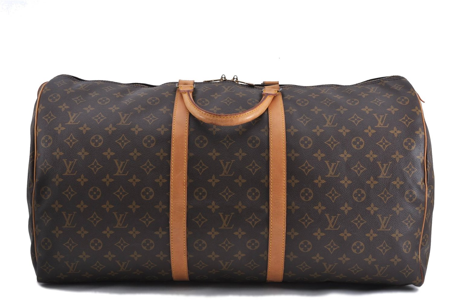 Authentic Louis Vuitton Monogram Keepall 60 Boston Bag M41422 LV 0477D