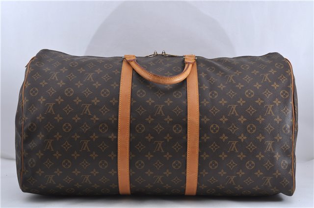 Authentic Louis Vuitton Monogram Keepall 60 Boston Bag M41422 LV 0477D