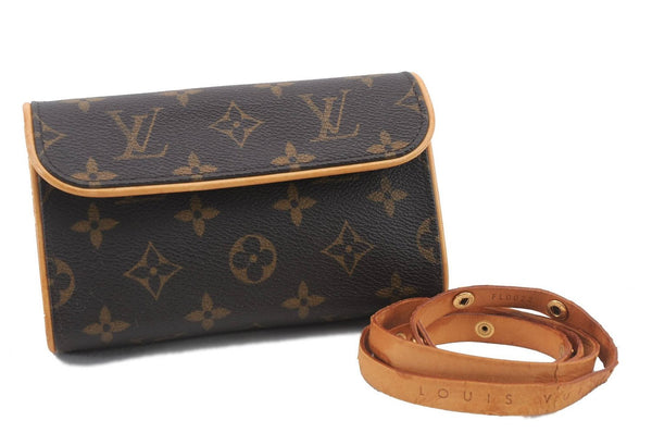 Auth Louis Vuitton Monogram Pochette Florentine Pouch Waist Bag M51855 LV 0479D