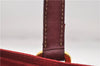 Authentic PRADA Nylon Tessuto Leather Shoulder Tote Bag Red 0479E