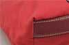 Authentic PRADA Nylon Tessuto Leather Shoulder Tote Bag Red 0479E