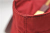 Authentic PRADA Nylon Tessuto Leather Shoulder Tote Bag Red 0479E