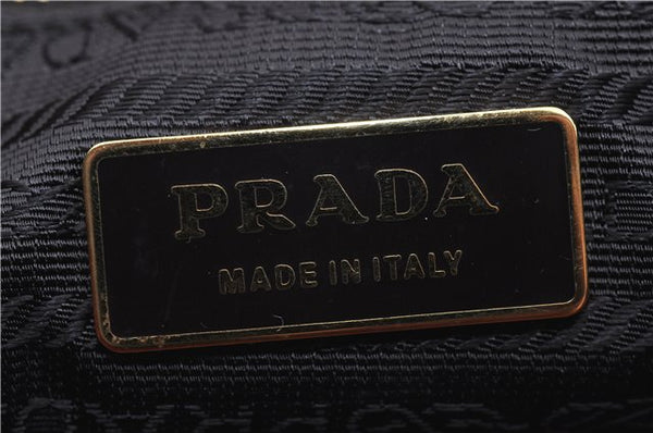 Authentic PRADA Nylon Tessuto Leather Shoulder Tote Bag Red 0479E