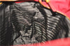 Authentic PRADA Nylon Tessuto Leather Shoulder Tote Bag Red 0479E