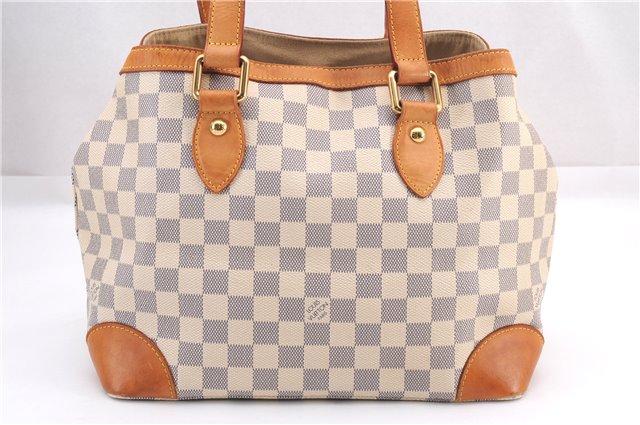 Authentic Louis Vuitton Damier Azur Hampstead PM N51207 Shoulder Tote Bag 0479F