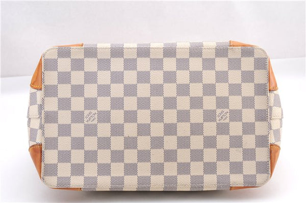 Authentic Louis Vuitton Damier Azur Hampstead PM N51207 Shoulder Tote Bag 0479F