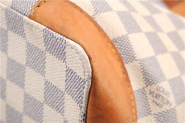 Authentic Louis Vuitton Damier Azur Hampstead PM N51207 Shoulder Tote Bag 0479F