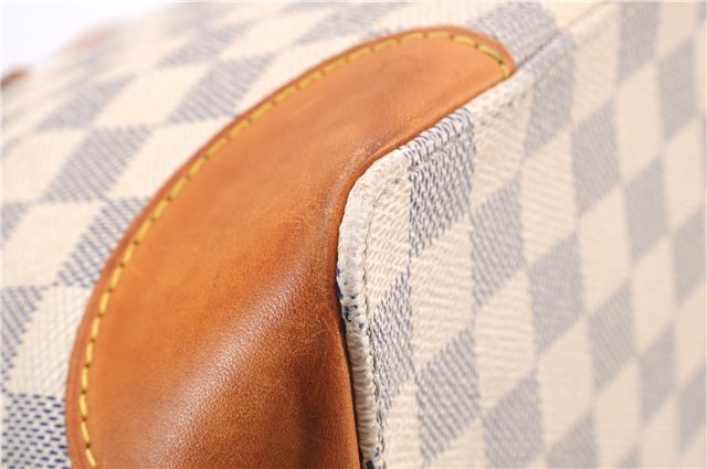 Authentic Louis Vuitton Damier Azur Hampstead PM N51207 Shoulder Tote Bag 0479F