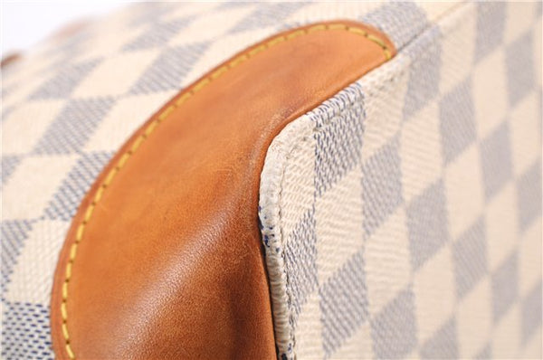 Authentic Louis Vuitton Damier Azur Hampstead PM N51207 Shoulder Tote Bag 0479F