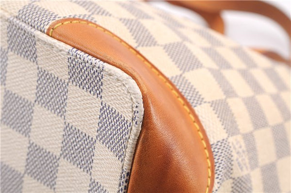 Authentic Louis Vuitton Damier Azur Hampstead PM N51207 Shoulder Tote Bag 0479F