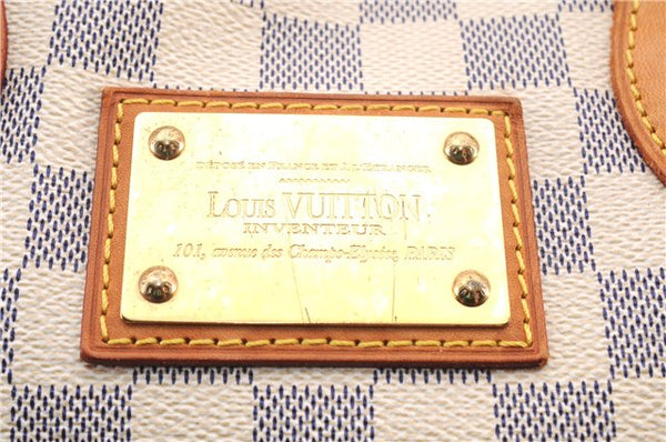 Authentic Louis Vuitton Damier Azur Hampstead PM N51207 Shoulder Tote Bag 0479F