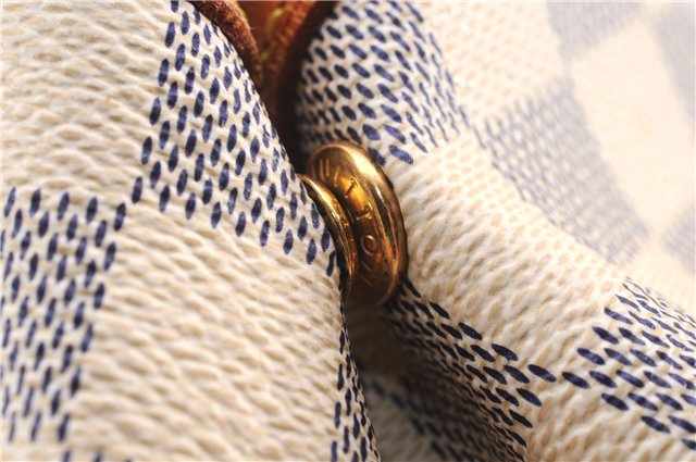 Authentic Louis Vuitton Damier Azur Hampstead PM N51207 Shoulder Tote Bag 0479F