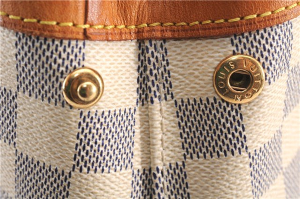 Authentic Louis Vuitton Damier Azur Hampstead PM N51207 Shoulder Tote Bag 0479F