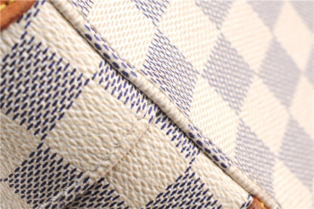 Authentic Louis Vuitton Damier Azur Hampstead PM N51207 Shoulder Tote Bag 0479F