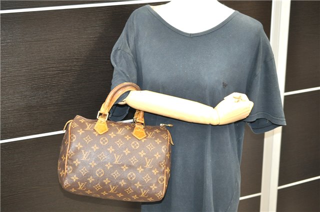 Authentic Louis Vuitton Monogram Speedy 25 Hand Bag M41528 LV 0481D