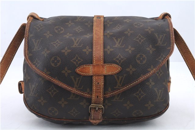 Auth Louis Vuitton Monogram Saumur 30 Shoulder Cross Body Bag M42256 LV 0482D