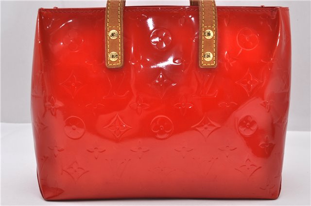 Authentic Louis Vuitton Vernis Reade PM Hand Bag Red M91088 LV 0483D