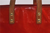 Authentic Louis Vuitton Vernis Reade PM Hand Bag Red M91088 LV 0483D