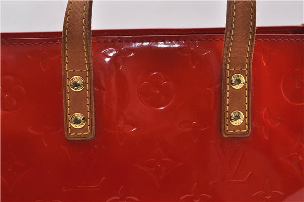 Authentic Louis Vuitton Vernis Reade PM Hand Bag Red M91088 LV 0483D