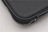Authentic GUCCI Interlocking G Clutch Documents PC Case PVC Leather Black 0485E