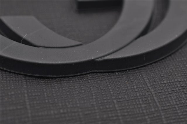 Authentic GUCCI Interlocking G Clutch Documents PC Case PVC Leather Black 0485E