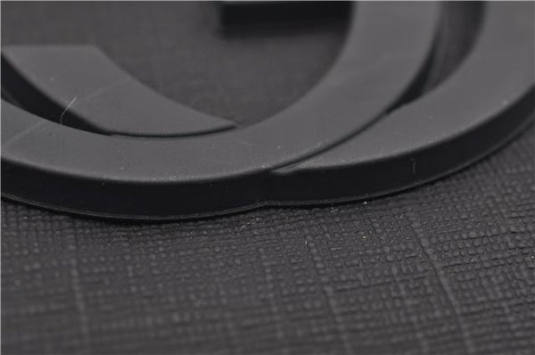 Authentic GUCCI Interlocking G Clutch Documents PC Case PVC Leather Black 0485E