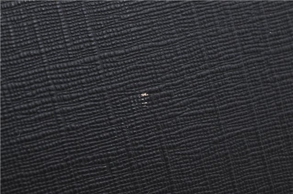 Authentic GUCCI Interlocking G Clutch Documents PC Case PVC Leather Black 0485E