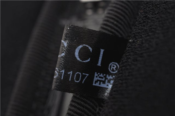 Authentic GUCCI Interlocking G Clutch Documents PC Case PVC Leather Black 0485E