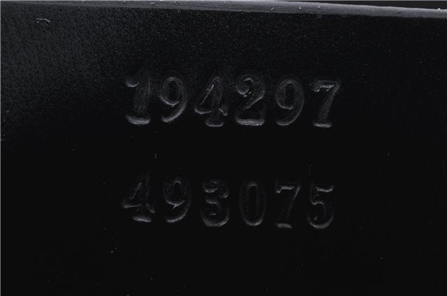 Authentic GUCCI Interlocking G Clutch Documents PC Case PVC Leather Black 0485E