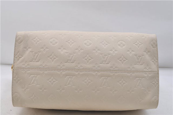 Auth Louis Vuitton Monogram Empreinte Lumineuse PM Tote Bag M93411 White 0488E