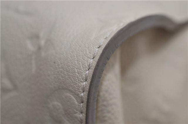 Auth Louis Vuitton Monogram Empreinte Lumineuse PM Tote Bag M93411 White 0488E