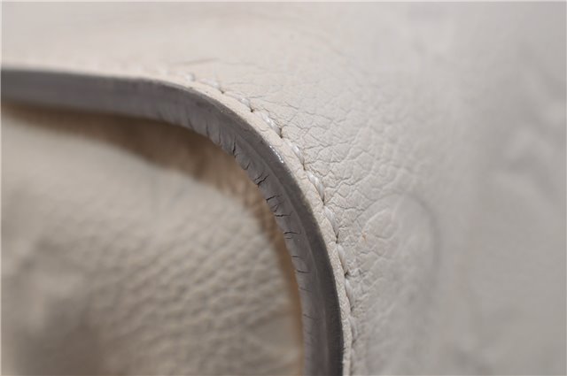 Auth Louis Vuitton Monogram Empreinte Lumineuse PM Tote Bag M93411 White 0488E
