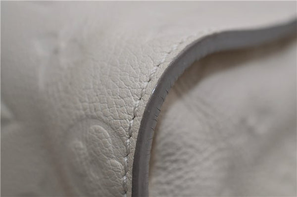 Auth Louis Vuitton Monogram Empreinte Lumineuse PM Tote Bag M93411 White 0488E