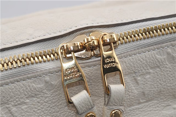 Auth Louis Vuitton Monogram Empreinte Lumineuse PM Tote Bag M93411 White 0488E