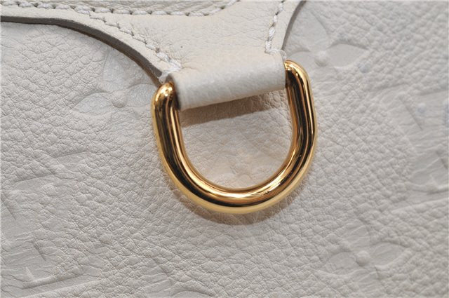Auth Louis Vuitton Monogram Empreinte Lumineuse PM Tote Bag M93411 White 0488E