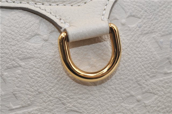 Auth Louis Vuitton Monogram Empreinte Lumineuse PM Tote Bag M93411 White 0488E