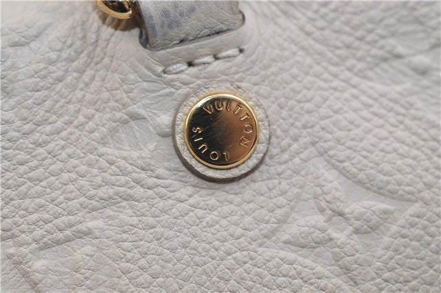 Auth Louis Vuitton Monogram Empreinte Lumineuse PM Tote Bag M93411 White 0488E