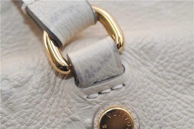 Auth Louis Vuitton Monogram Empreinte Lumineuse PM Tote Bag M93411 White 0488E