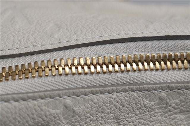 Auth Louis Vuitton Monogram Empreinte Lumineuse PM Tote Bag M93411 White 0488E